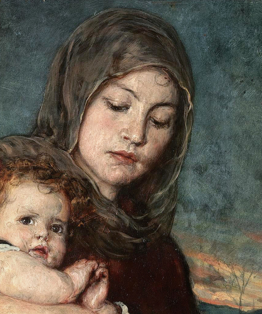 Nikolaos Gyzis / Νικόλαος Γύζης | Mother and Child, 1896 | Tutt